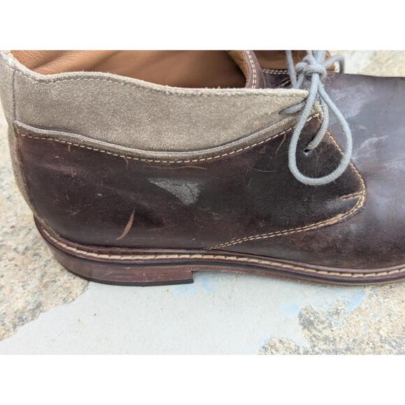 Cole Haan Mens Size 10.5 (M) Chukka Boots Brown Leather Suede Welt Ankle Lace-Up - Picture 5 of 9